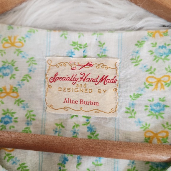 70s Vtg Handmade Maxi Prairie Dress Roses Floral Seersucker cottagecore - Picture 2 of 16